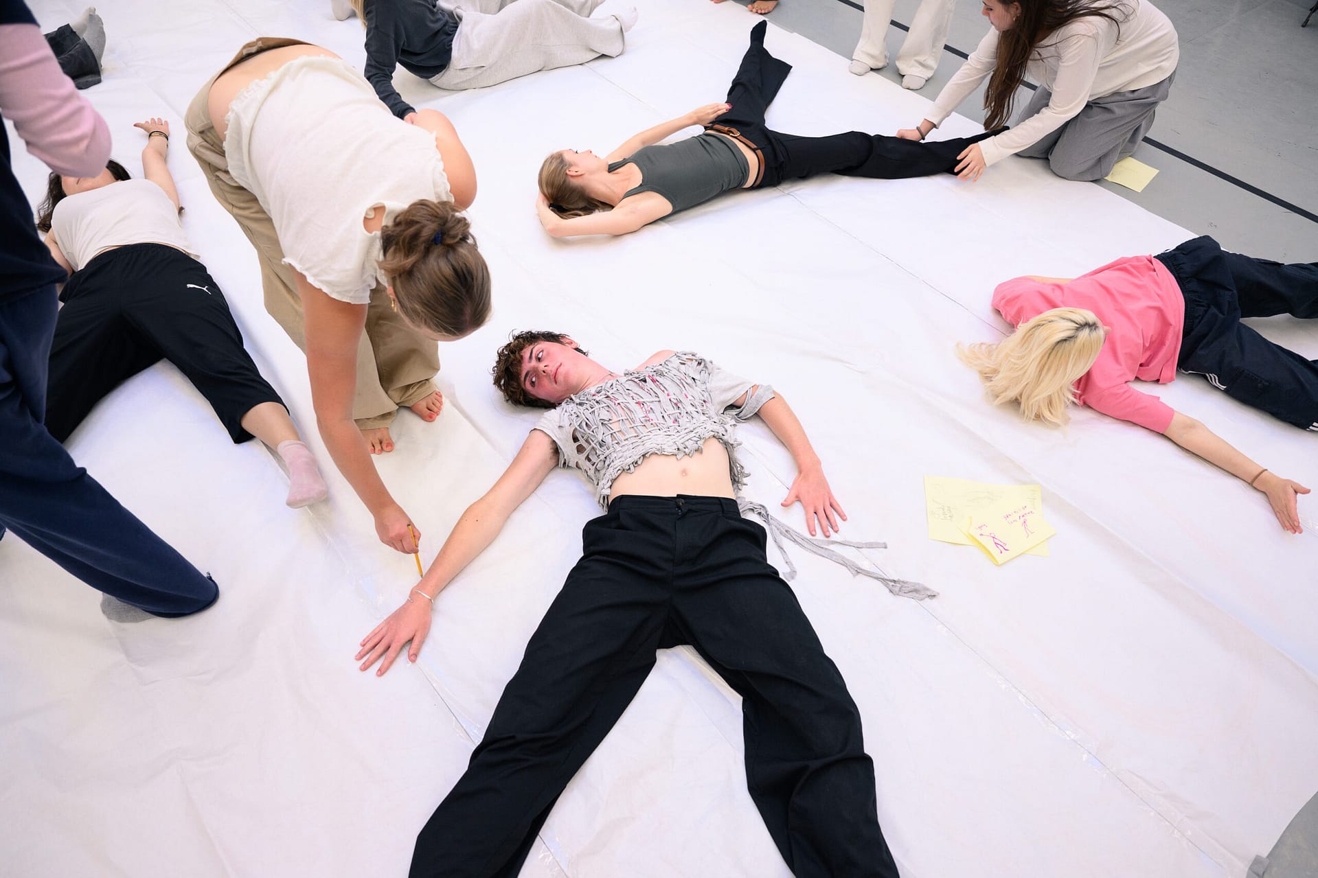 Dansk Danseteater. Workshop med gymnasieelever fra Christianshavns Gymnasium - en del af forstudiet.